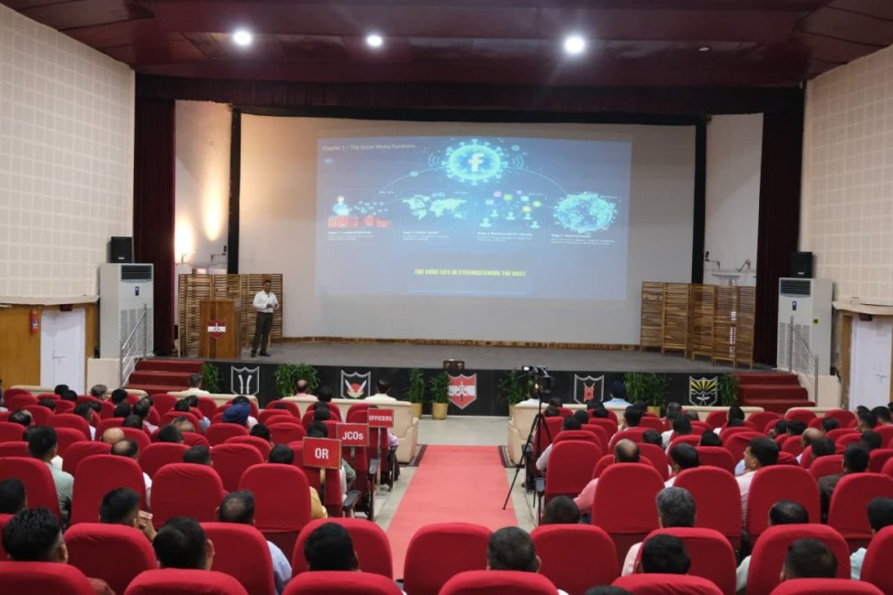 A lecture on ‘Digital Brain Drain - Protecting the Mind in a Hyperconnected World’ was held for military personnel at the Rangapahar Military Station, Dimapur.